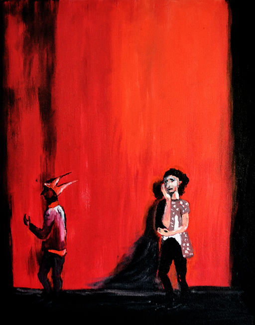 Der Narr(zist) geht 2018 gemälde